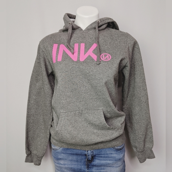 Ink Addict Tops - Ink Addict Gray Tattoo Sweatshirt Hoodie Sz M